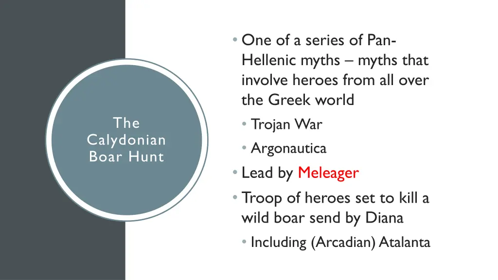 one of a series of pan hellenic myths myths that