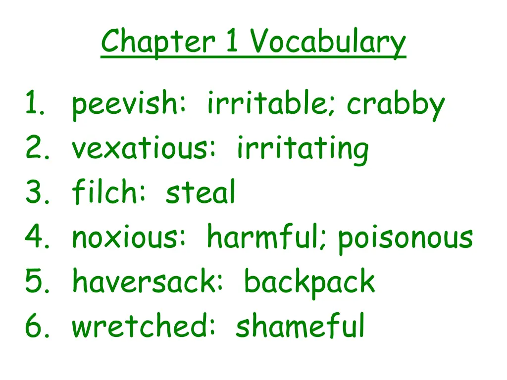 chapter 1 vocabulary