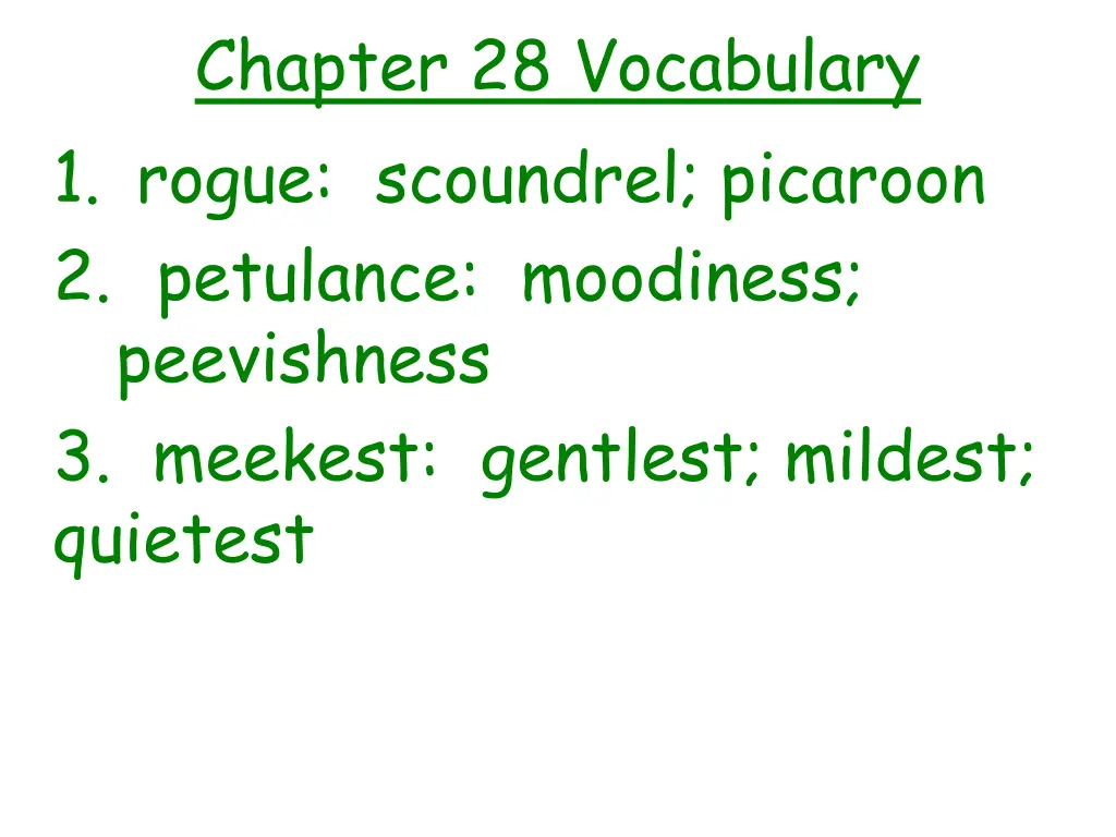 chapter 28 vocabulary 1 rogue scoundrel picaroon