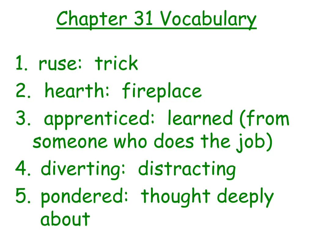 chapter 31 vocabulary