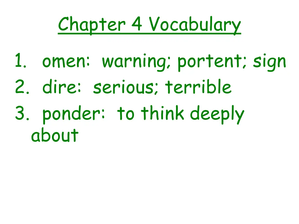 chapter 4 vocabulary