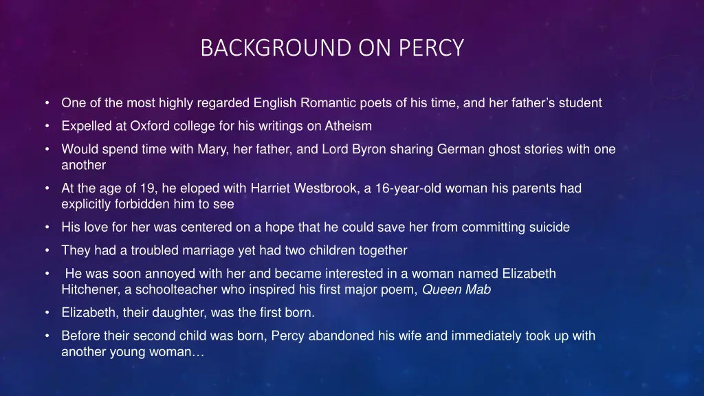 background on percy