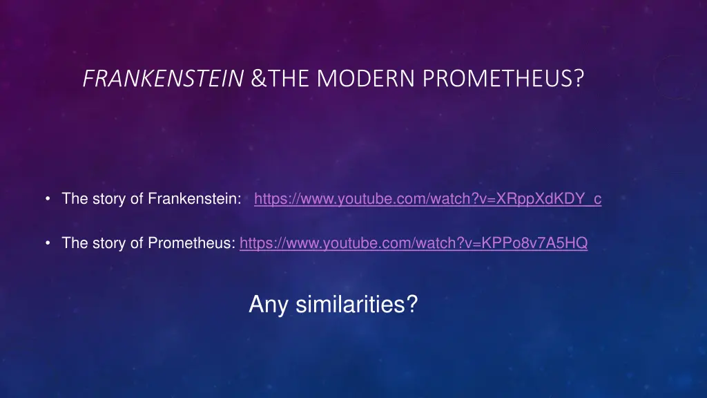 frankenstein the modern prometheus