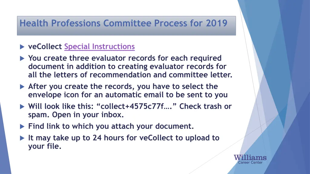 health professions committee process for 2019 2