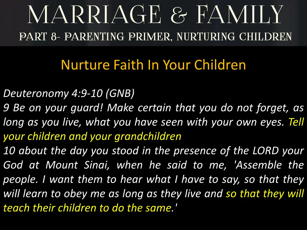 nurture faith in your children