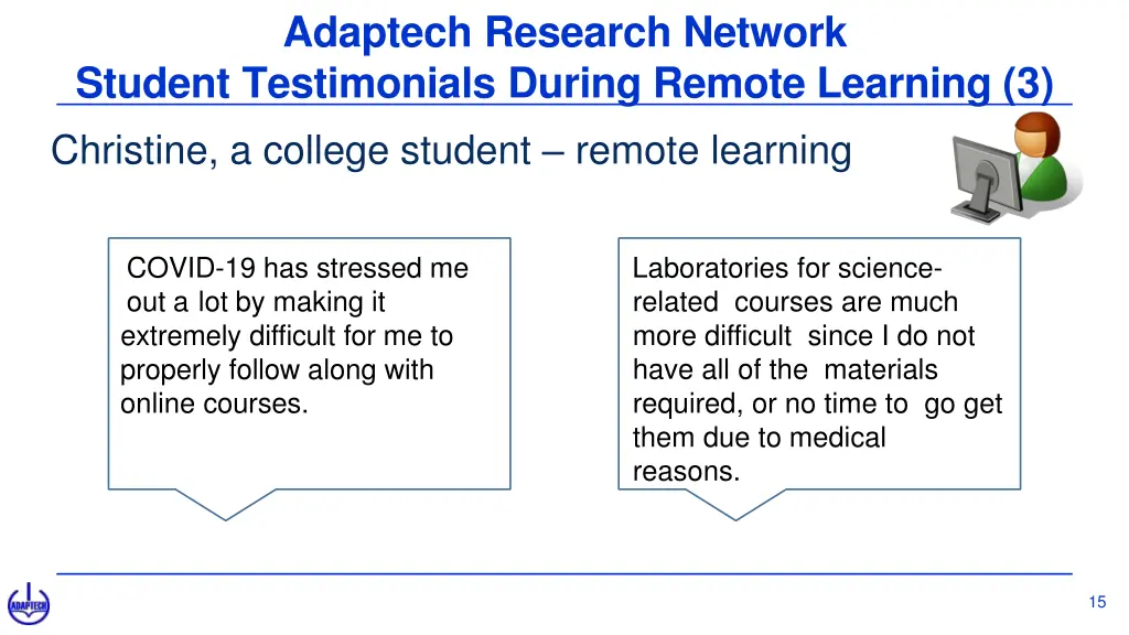 adaptech research network student testimonials 2