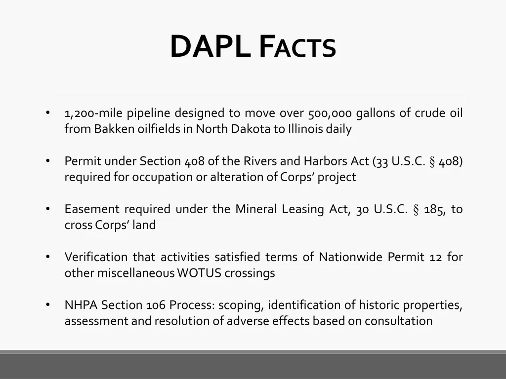 dapl f acts