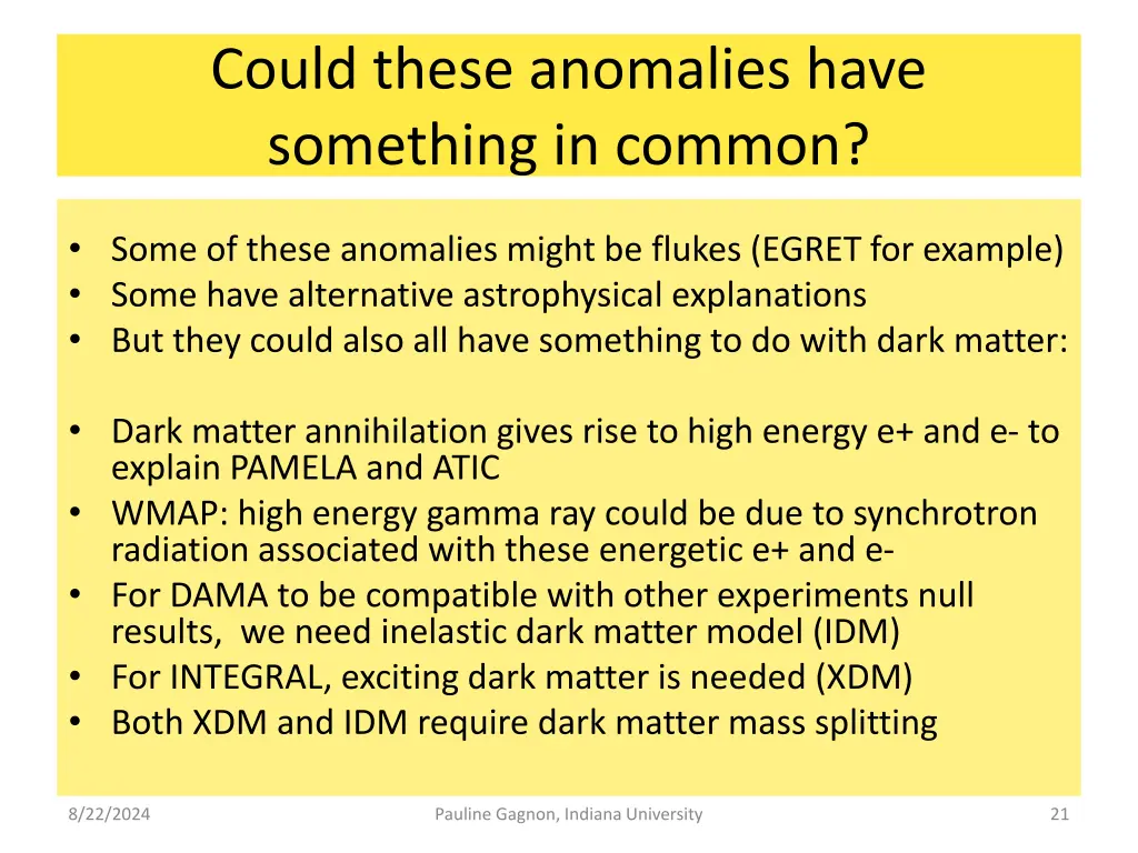 could these anomalies have something in common