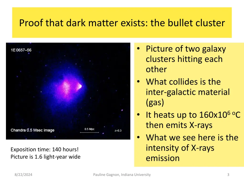 proof that dark matter exists the bullet cluster