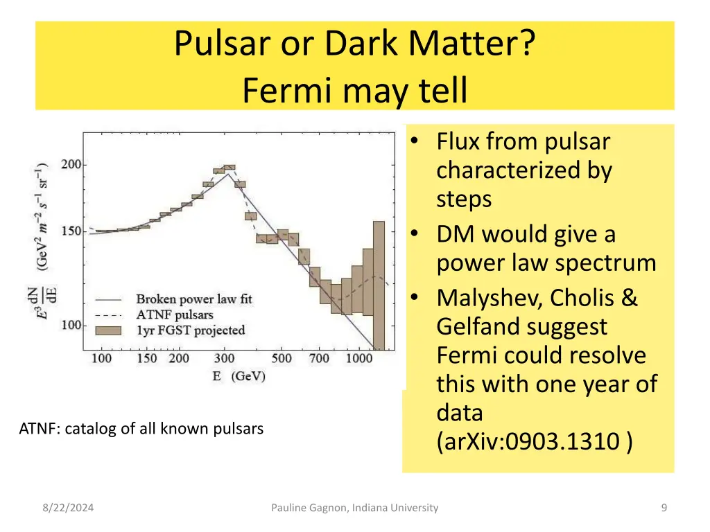 pulsar or dark matter fermi may tell