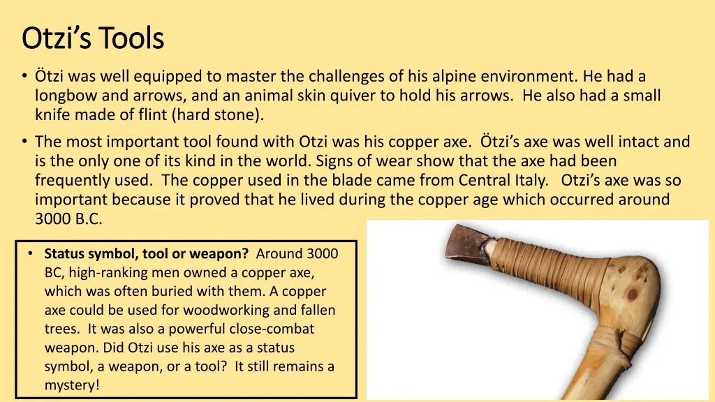 otzi s tools otzi s tools