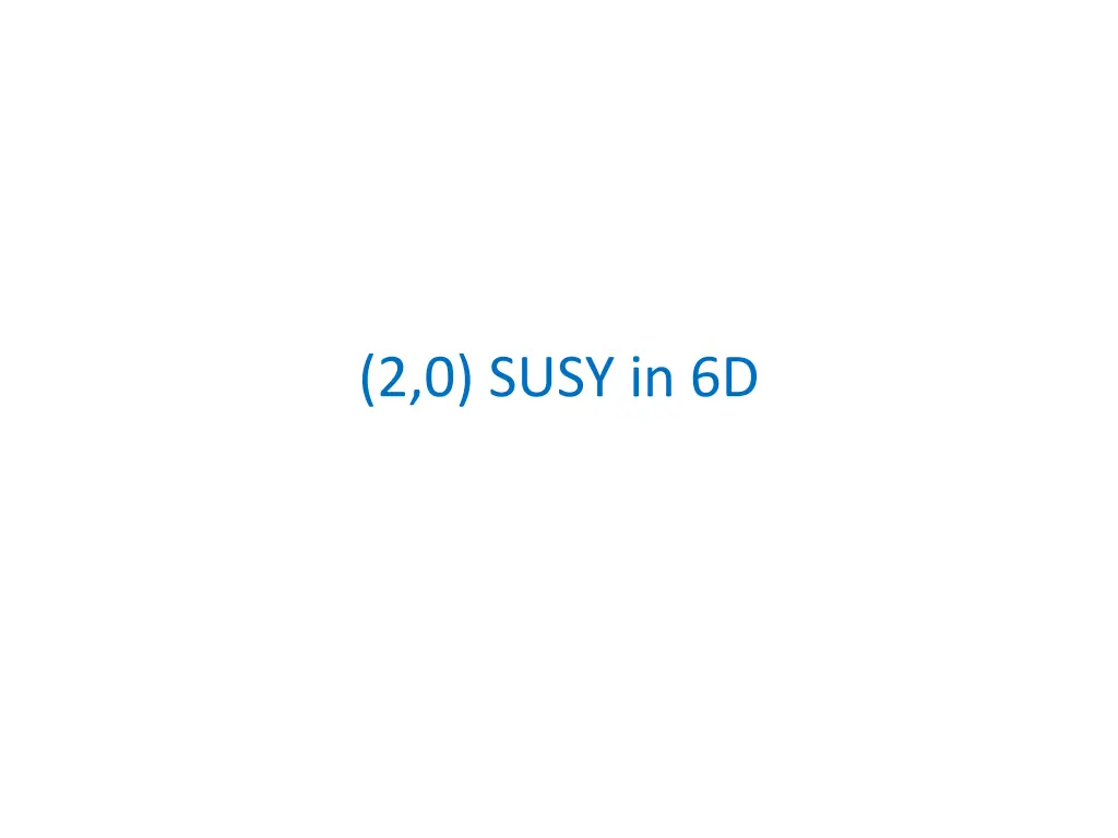 2 0 susy in 6d