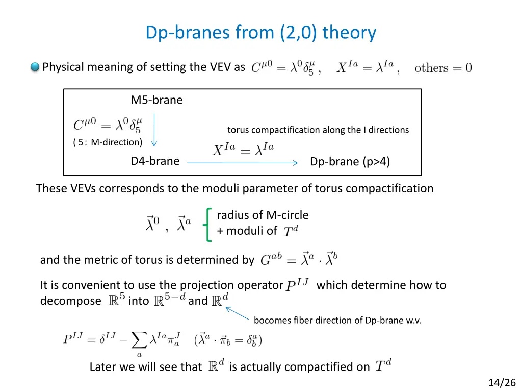 dp branes from 2 0 theory 2