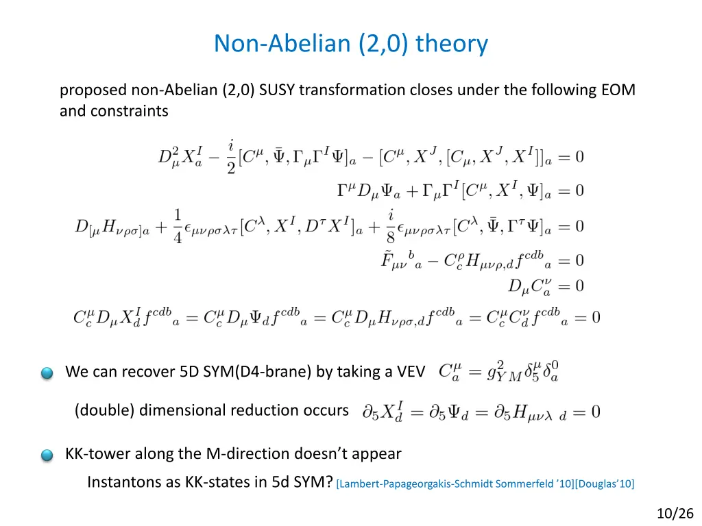 non abelian 2 0 theory