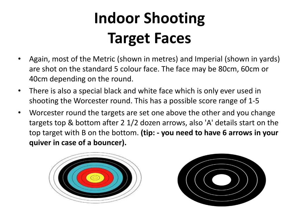 indoor shooting target faces