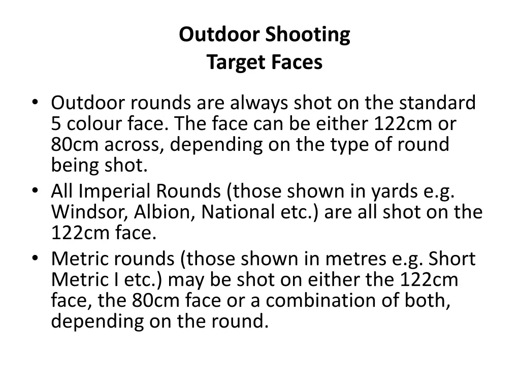 outdoor shooting target faces