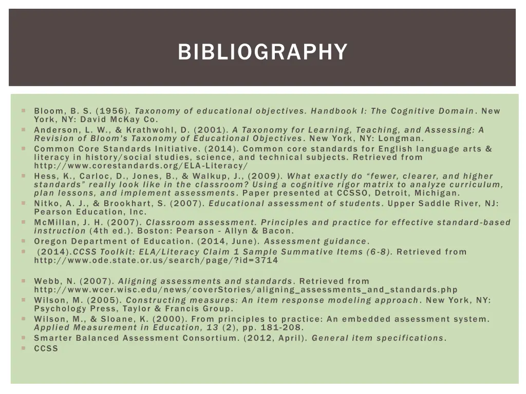 bibliography