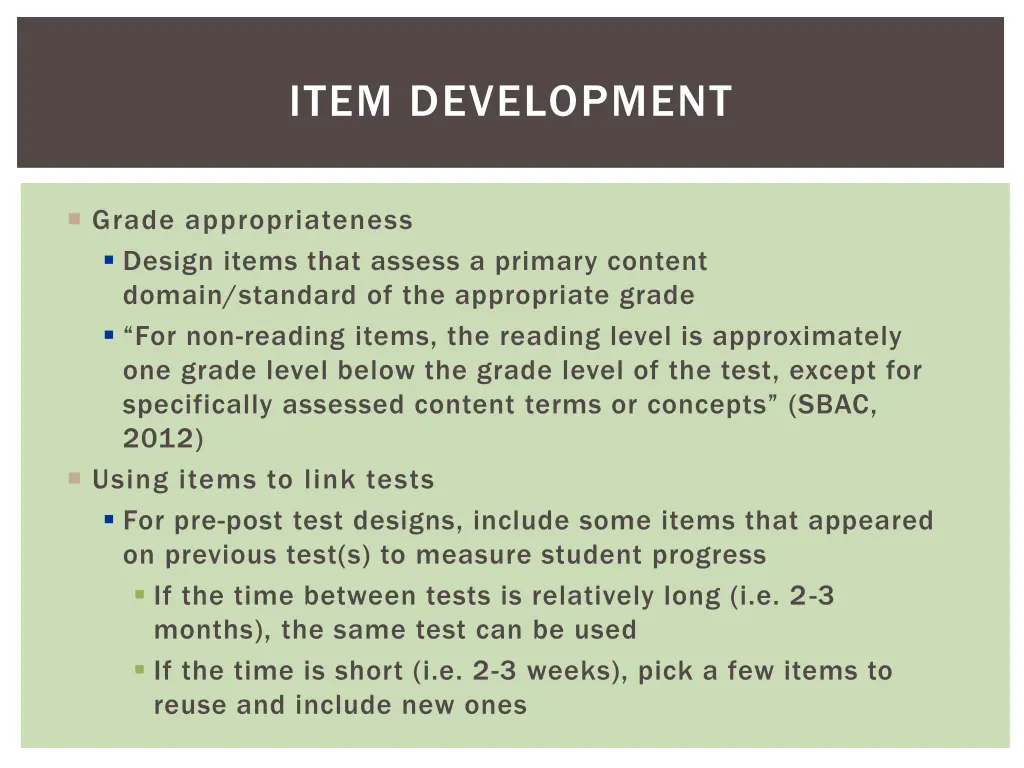 item development 1