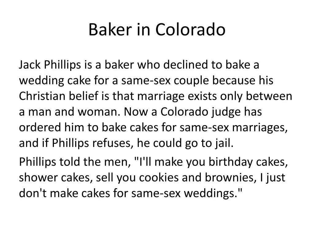 baker in colorado