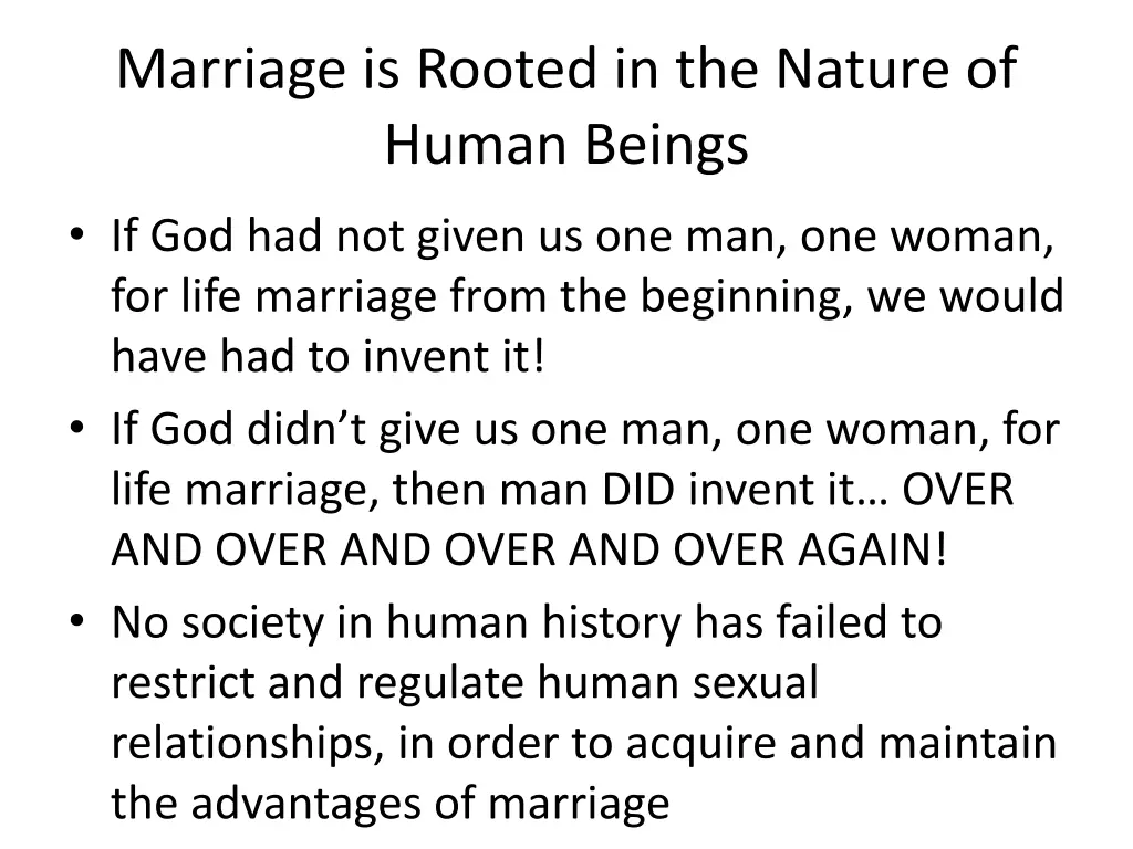 marriage is rooted in the nature of human beings 2