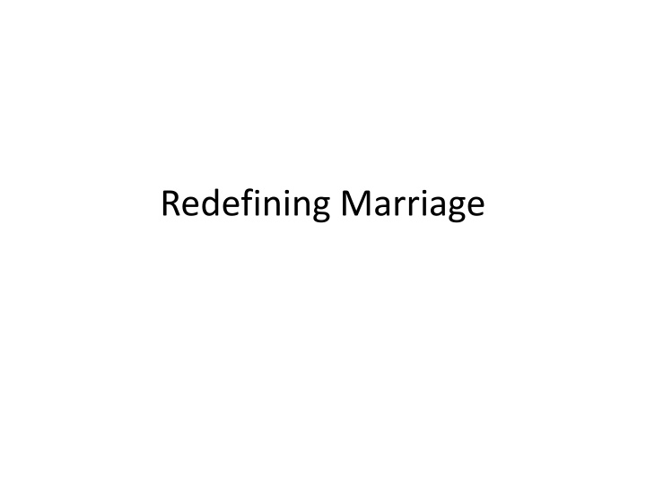 redefining marriage