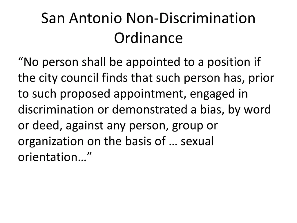 san antonio non discrimination ordinance