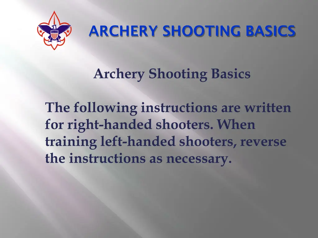 archery shooting basics