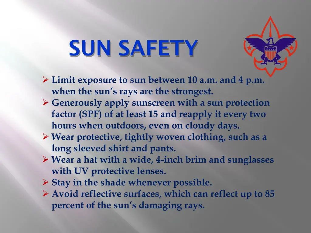 sun safety