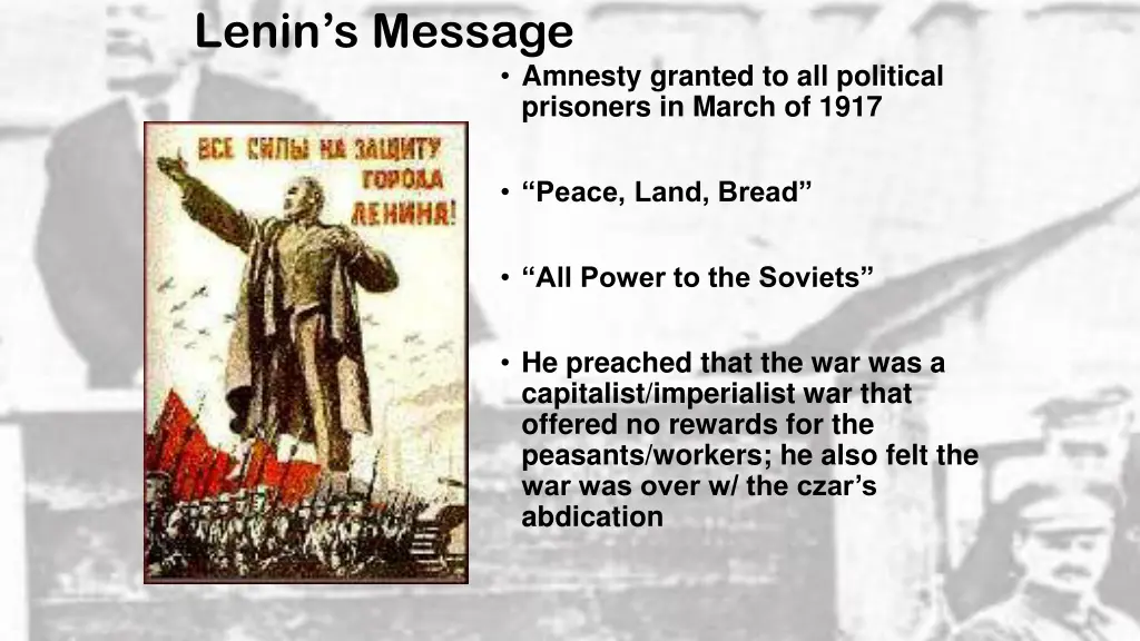 lenin s message