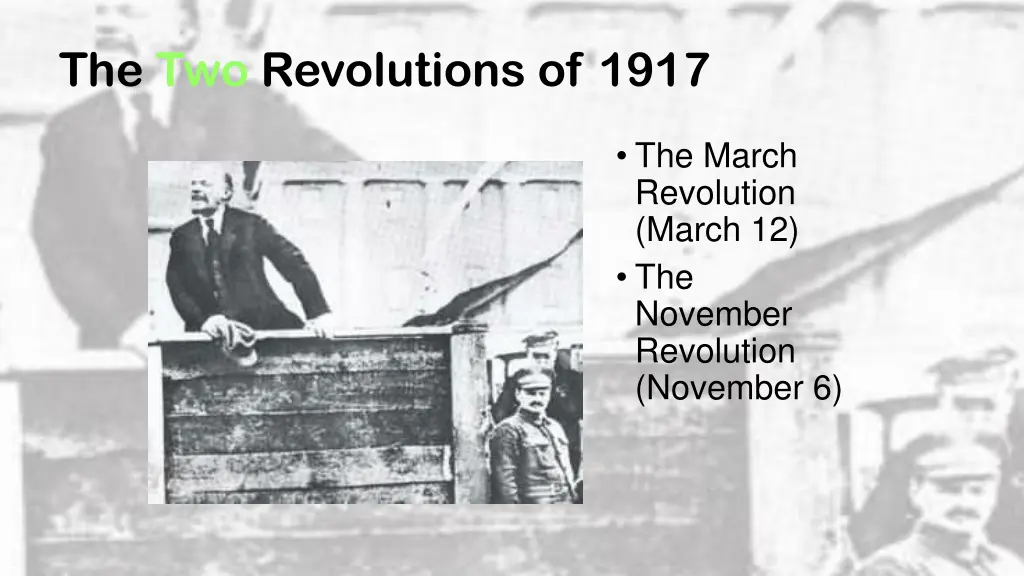 the two revolutions of 1917