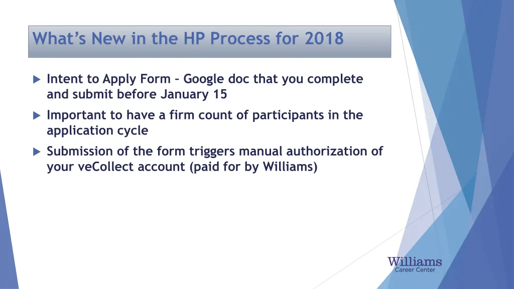 what s new in the hp process for 2018 1