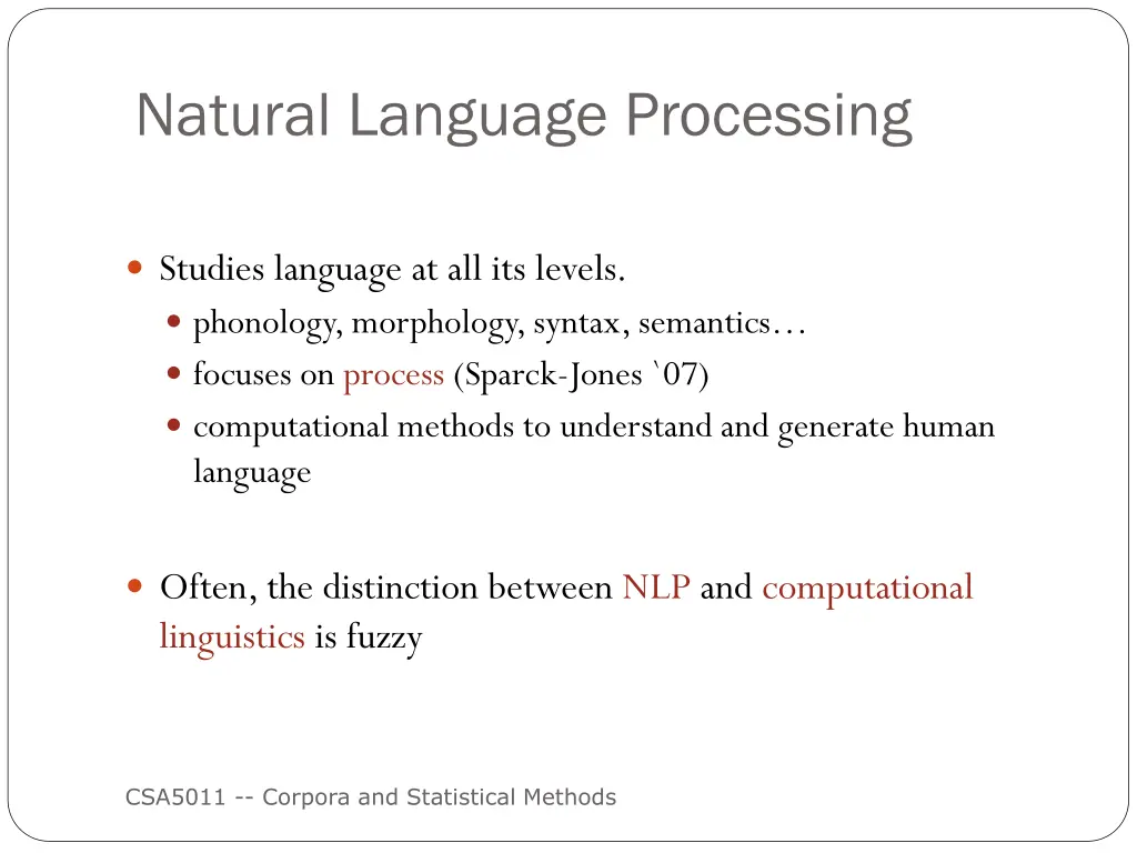 natural language processing