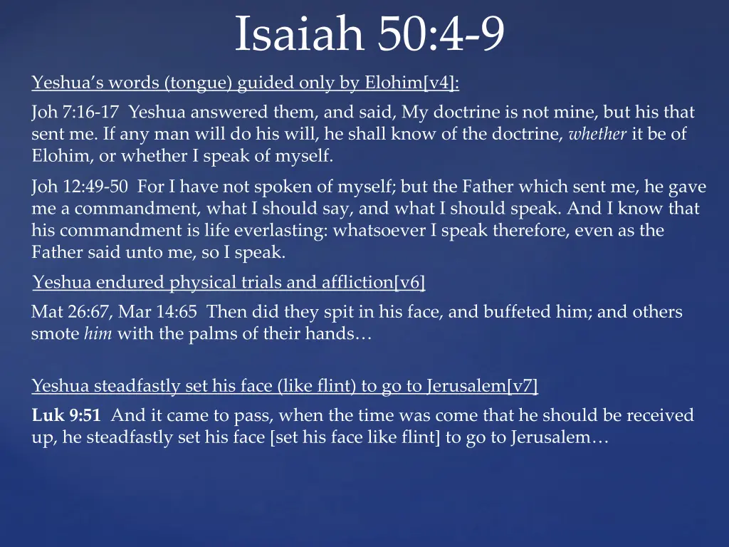 isaiah 50 4 9 2