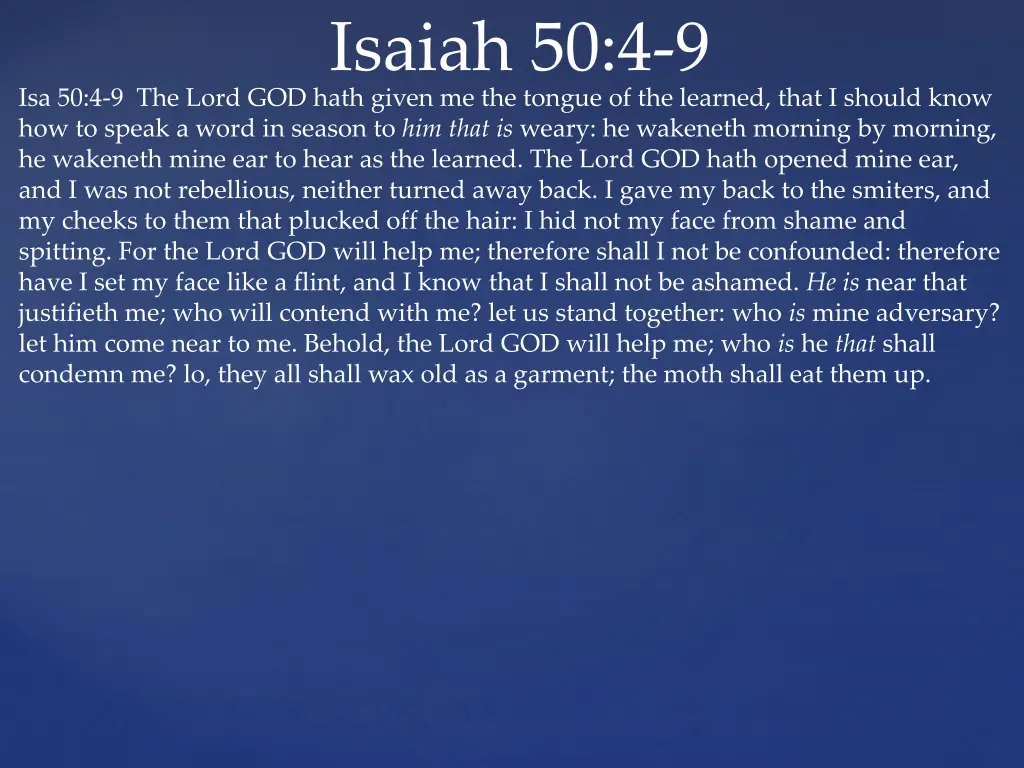 isaiah 50 4 9