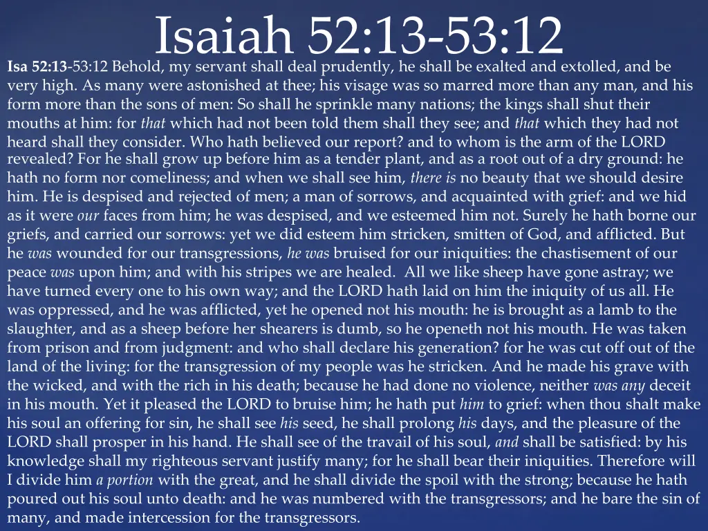 isaiah 52 13 53 12