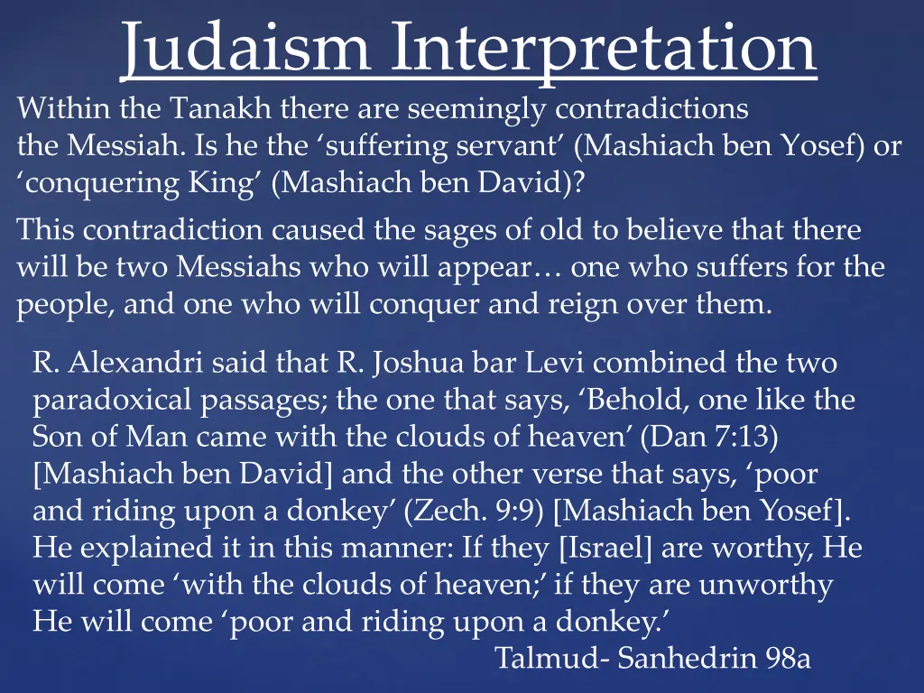 judaism interpretation within the tanakh there