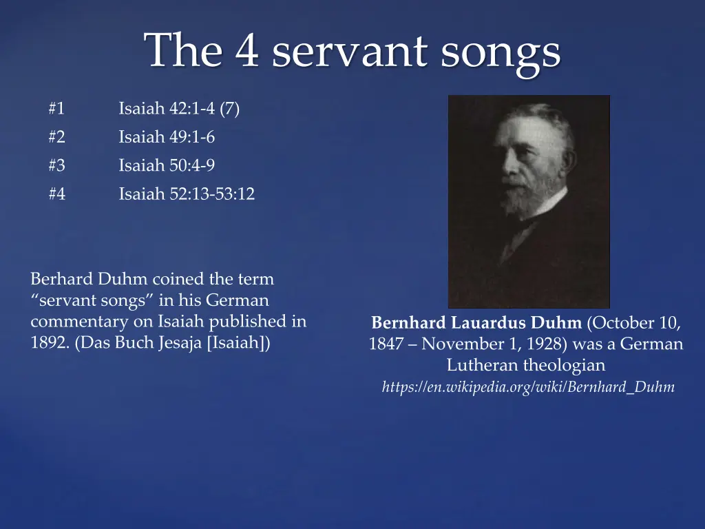 the 4 servant songs