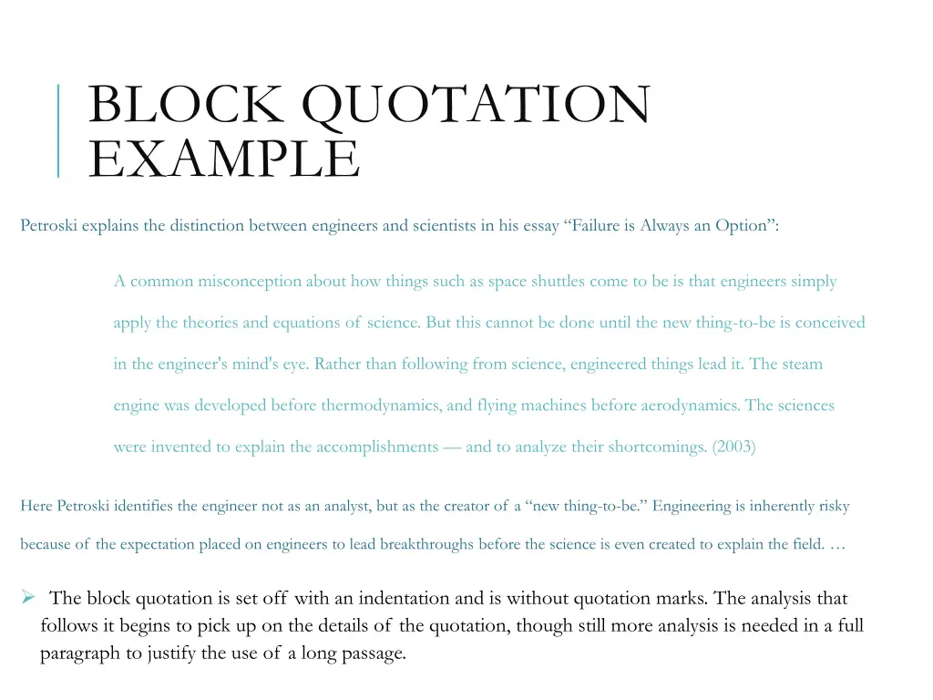 block quotation example