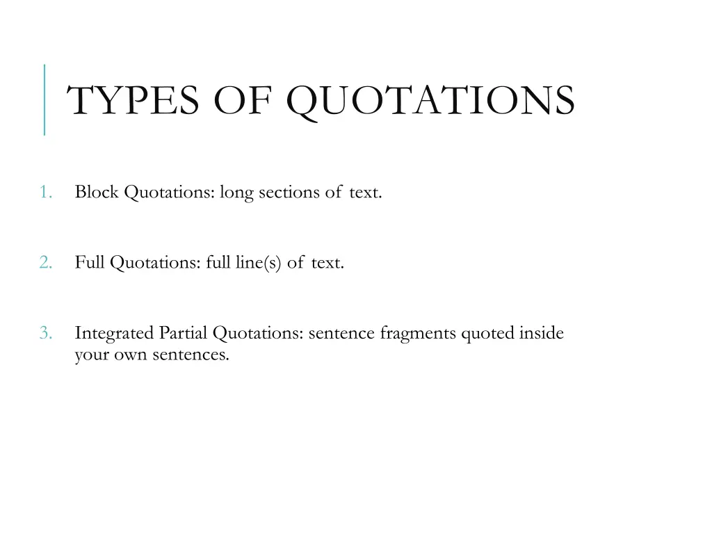 types of quotations