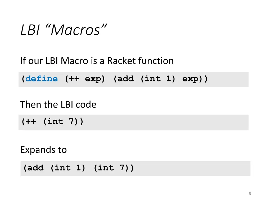 lbi macros