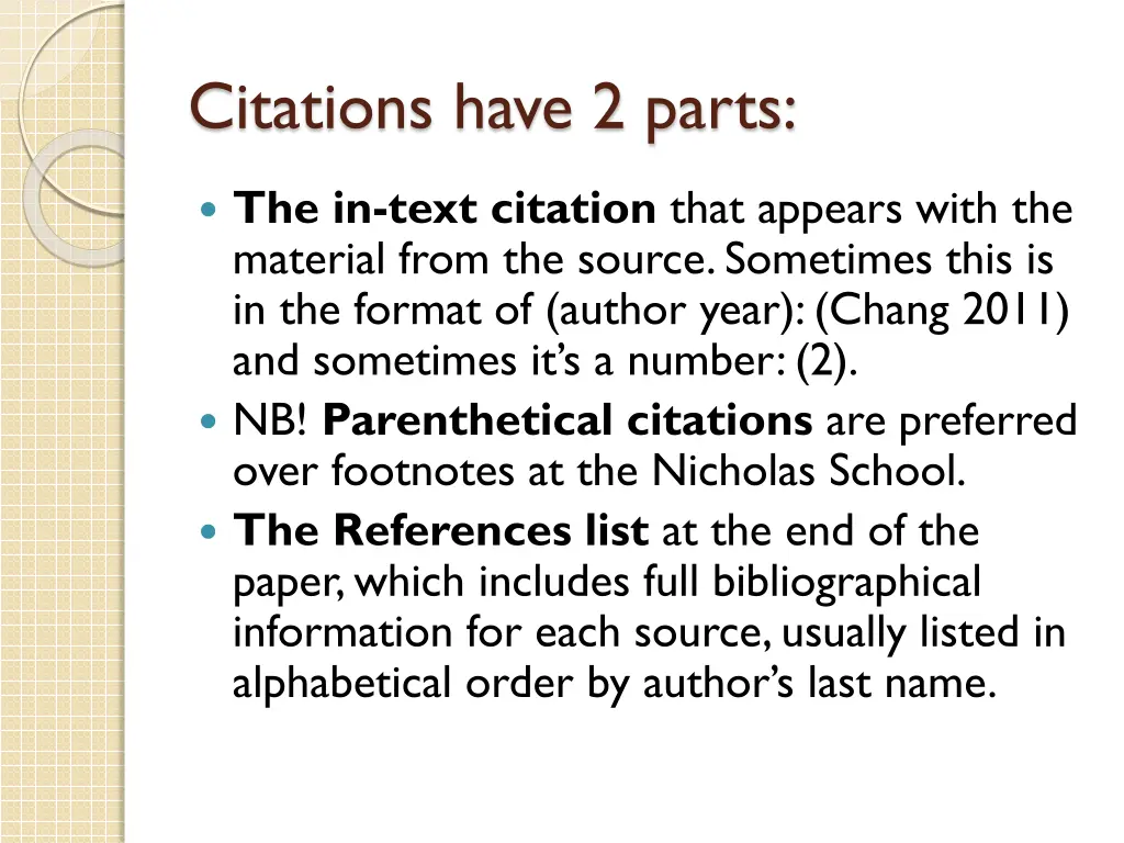 citations have 2 parts