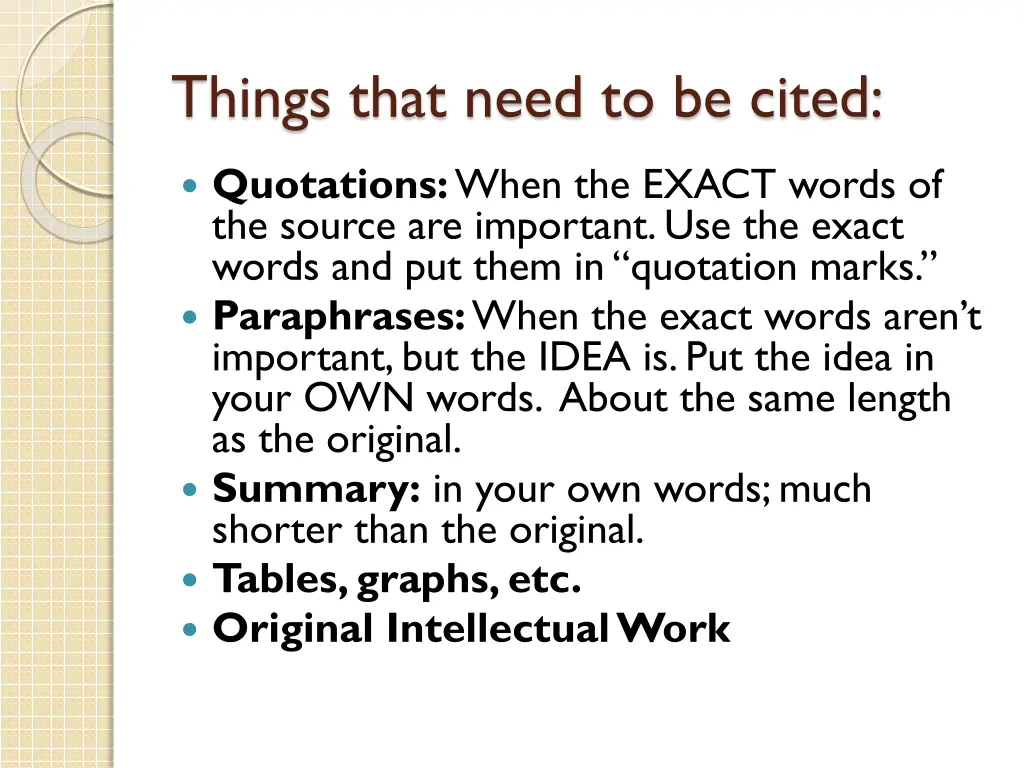 things that need to be cited