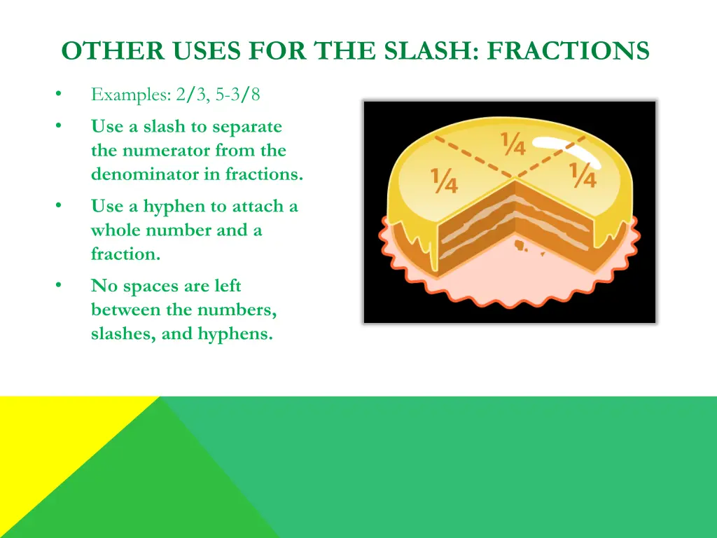 other uses for the slash fractions