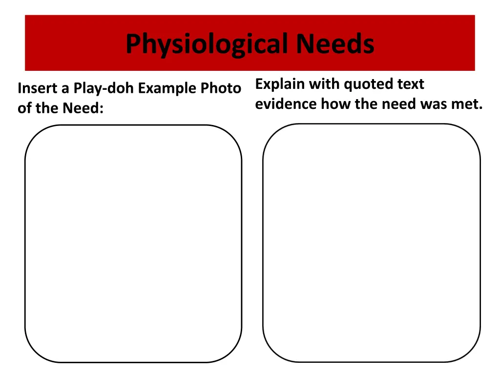 physiological needs