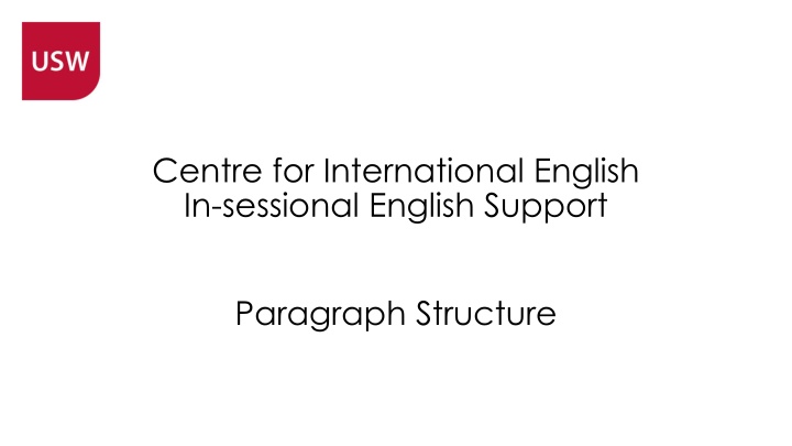 centre for international english in sessional