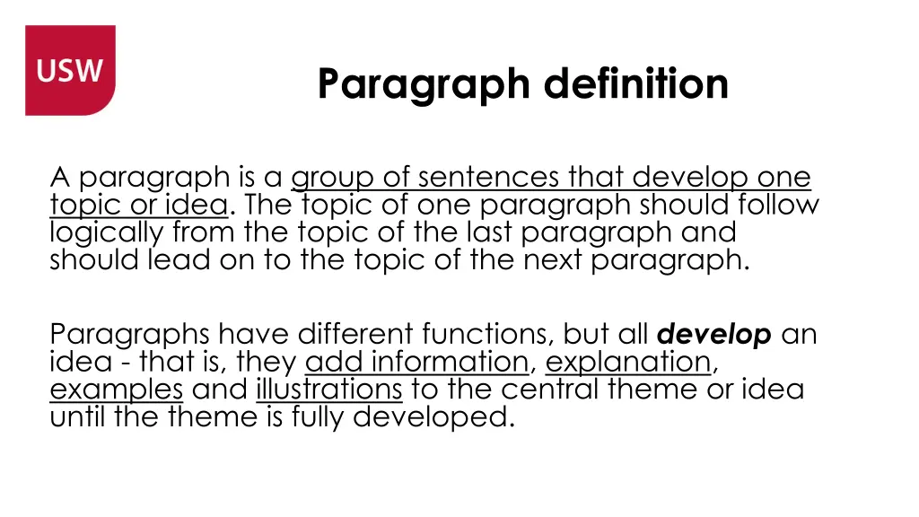 paragraph definition