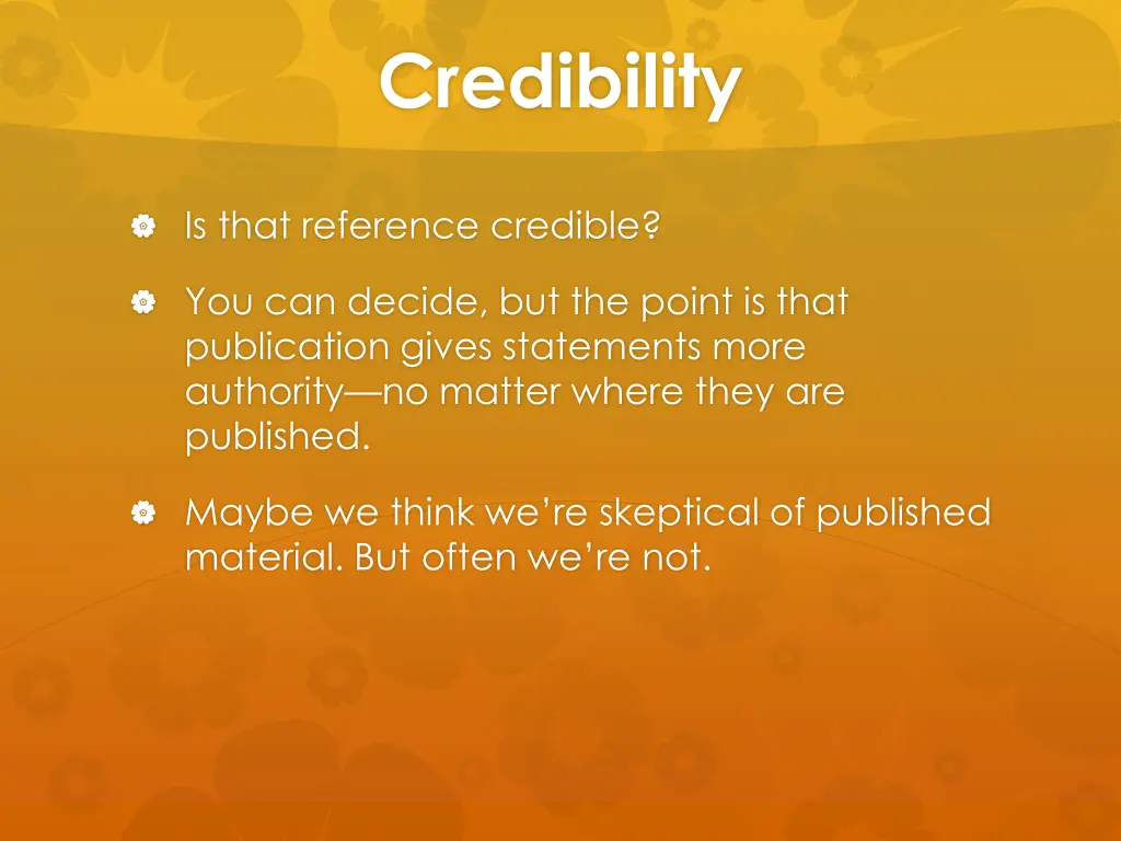 credibility