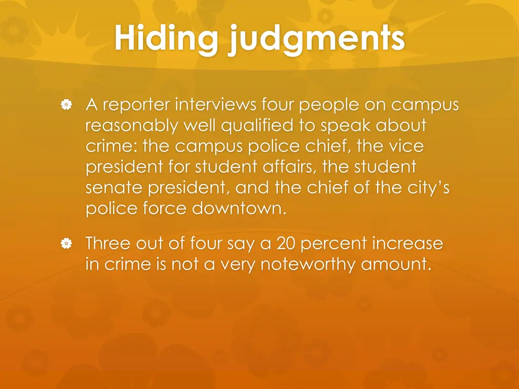 hiding judgments 1