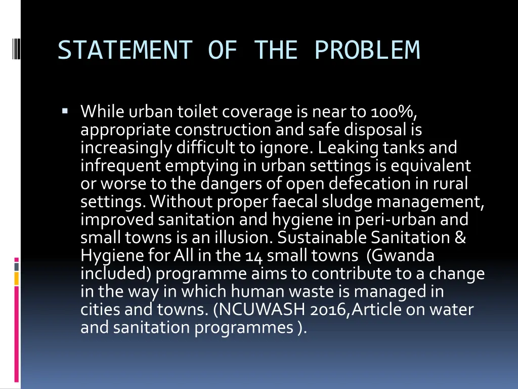 statement of the problem 1