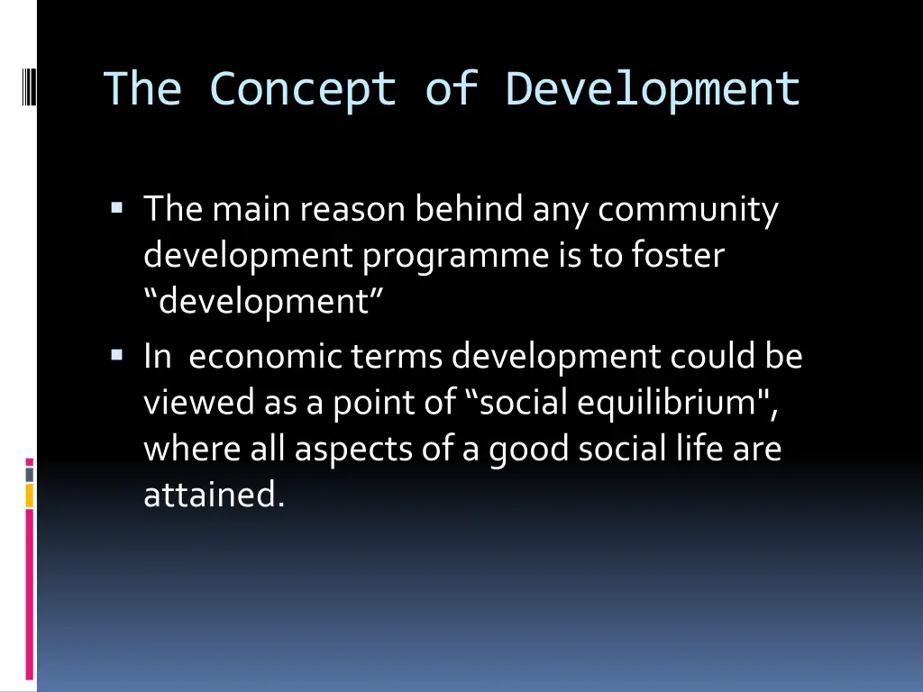 the concept of development